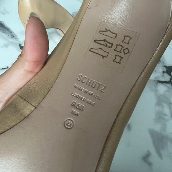 SCHUTZ Lou Light Beige High Stiletto Pumps Size 9.5 - Picture 9 of 9